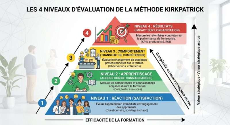 Modèle Kirkpatrick : Évaluer l'impact réel de vos formations 2 8eea408f ed17 4fe4 8a9f 249b4cce9db4